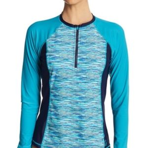Gerry Quarter Zip Long Sleeve Rash Guard NWT